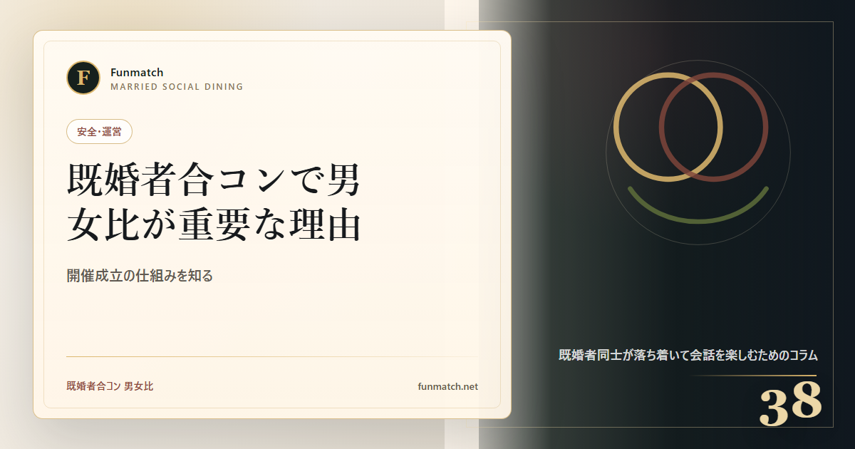 既婚者合コンで男女比が重要な理由